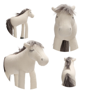Peluche <span class=keywords><strong>Cheval</strong></span> Blanc Personnalisée, <span class=keywords><strong>Jouet</strong></span> en Peluche, Poupée Mignonne pour Club Équestre, Fournisseur Mondial d'Usines OEM ODM - Product Image 2