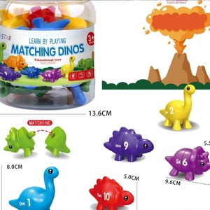 Juguetes Educativos de Matemáticas para el Aprendizaje Temprano de los Niños, Juguete de Conteo de Dinosaurios y Unicornios con Plástico Ecológico de Color Azul - Product Image 5