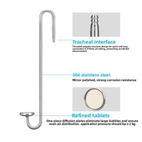 Purificateur d'air pour aquarium, pompe à air en acier inoxydable, pompe à oxygène, diffuseur de bulles d'air, disque nano atomiseur