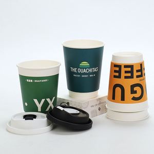Gobelets à café en papier personnalisés jetables, gobelets à café en papier à double paroi avec couvercles, gobelets jetables, gobelets à café jetables avec couvercles - Product Image 2
