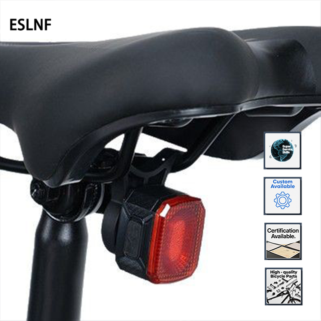 Waterproof LED Smart Brake Cycling Taillight ABS Rechargeable Road Bicycle Warning Light 6 Modes MTB Rear Light Bike Accessories