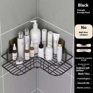 2026 Wholesale Strong Adhesive Stainless Steel Corner Storage Rack Punch-Free Toilet Triangle Bathroom Kitchen <b>Shelf</b> Living - Product Image 3