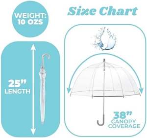 Paraguas Infantil de 19 Pulgadas, Diseño Moderno y Recto, Semi-Automático, con Burbuja Transparente, Ligero, Estilo Clásico, Protección Contra <span class=keywords><strong>el</strong></span> <span class=keywords><strong>Viento</strong></span> y la Lluvia - Product Image 5