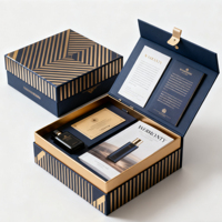 Boîte cadeau haut de gamme personnalisée en carton gaufré, à double porte, en forme de livre, avec doublure en éponge, emballage élégant pour souvenirs