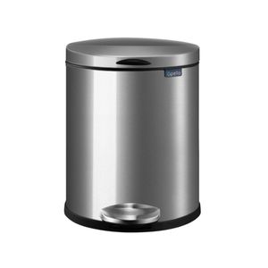 <span class=keywords><strong>Cubo</strong></span> de <span class=keywords><strong>basura</strong></span> de acero inoxidable plateado de 9 litros <span class=keywords><strong>cubo</strong></span> de <span class=keywords><strong>basura</strong></span> con Pedal de pie redondo con <span class=keywords><strong>cubo</strong></span> de <span class=keywords><strong>basura</strong></span> de dormitorio de cierre silencioso - Product Image 5