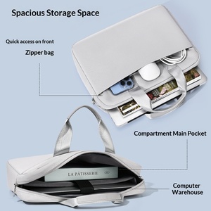 Sac à main pour ordinateur <span class=keywords><strong>portable</strong></span> 16 <span class=keywords><strong>17</strong></span> <span class=keywords><strong>pouces</strong></span>, grande capacité, étanche, respirant, compatible avec MacBook/<span class=keywords><strong>HP</strong></span>/LG/Dell - Product Image 5