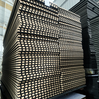Lames murales décoratives insonorisantes en noyer artisanal – Panneaux muraux acoustiques contemporains en bois
