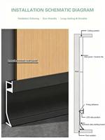 Plinthe en aluminium moderne, accessoires de revêtement de sol, installation adhésive sans perçage, protection murale et solaire pour cuisine