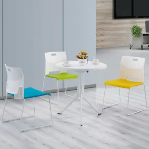 Toptan ofis eğitimi ticari plastik ziyaretçi sandalyesi Modern renkli olay toplantı odası cenference plastik istiflenebilir sandalye