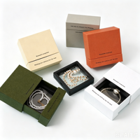 Boîte cadeau pour bijoux et montres, boîtes rigides en carton, fermeture magnétique, rectangle, petite boîte cadeau vide faite à la main, logo personnalisé pour boucles d'oreilles