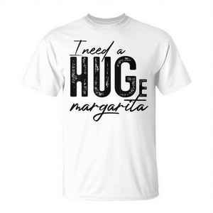 T-shirt humoristique pour adultes « I Need A Huge Margarita », manches courtes, col rond, unisexe, impression sérigraphique - Product Image 2
