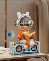 Enceinte Bluetooth Astronaute, Décoration de Bureau et d'Intérieur pour Salon, Meuble TV, Entrée et Étagère, Ornement Serre-Livres Premium