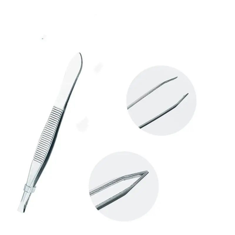 Spot eyebrow clip positive oblique eyebrow trimming and hair pulling clip stainless steel transverse eyebrow clip