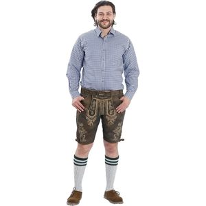 Chemise d'Oktoberfest personnalisée pour homme, à carreaux, manches longues, 100% coton, respirante, vêtements décontractés - Product Image 4
