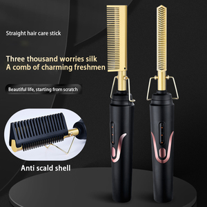 Peigne chauffant électrique à prix abordable pour lissage des cheveux, revêtement céramique, <span class=keywords><strong>brosse</strong></span> lissante à haute température - Product Image 4