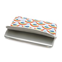 Étui de protection imperméable élégant pour ordinateur portable, motif nuage arc-en-ciel, pour 13/14/15 pouces, tendance pour un usage quotidien et en voyage