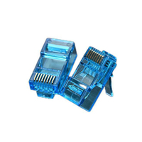 8P8C RJ 45 konektor warna-warni pria Inline Coupler jaringan konektor kabel Lan STP UTP Cat5e Cat6 Rj45