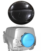 Convient pour Land Rover Defender 2020-2023 Couvre-pneu arrière noir brillant ABS Couvre-roue de secours Kit de carrosserie extérieur Pièce de modification