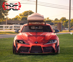 Pour Toyota Gr <span class=keywords><strong>Supra</strong></span> A90 A91 <span class=keywords><strong>Mk5</strong></span> Offres Spéciales cadre de phare en Fiber de carbone sec couvercle de phare Kit de carrosserie accessoires extérieurs - Product Image 2