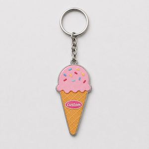 Porte-clés personnalisés en gros, porte-clés dessert, porte-clés crème glacée d'été, design de logo de marque, promotion, souvenir - Product Image 3