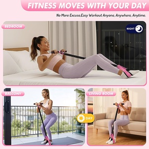 Banda de Resistencia con Pedales de 55 LBS y Asas para Entrenamiento de Fuerza, Fisioterapia y <span class=keywords><strong>Ejercicios</strong></span> Abdominales - Product Image 6
