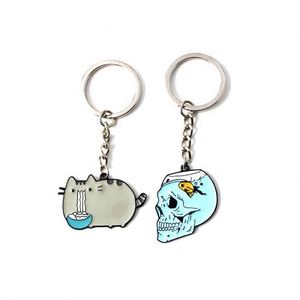 Porte-clés promotionnel en métal, logo 2D, lettre en alliage argenté, porte-clés en émail souple, lettre de l'alphabet Liavero - Product Image 3