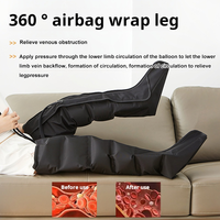 Bottes de massage à compression d'air réglables à 6 chambres, manchon de massage gonflable pour jambes entières, pour massage localisé de la surface des jambes