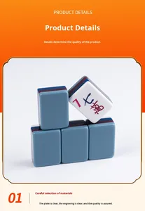 Juego de Mahjong Moderno Azul Pizarra Serenity con Motivos Artísticos de Bambú, <span class=keywords><strong>la</strong></span> Adición Chic Definitiva para tu Noche de <span class=keywords><strong>Juegos</strong></span> - Product Image 3