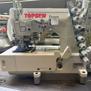 Máquina automática industrial de coser bolsillos de jeans, máquina de coser overlock de una aguja para pantalones de mezclilla - Product Image 3