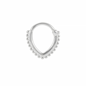 ROXI S925 Argent Sterling, Anneau de nez et Boucles d'oreilles créoles en forme d'œuf avec zircon pour femme, Or 18K - Product Image 2