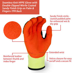 SKYEE تصميم جديد قفاز بناء مقاوم للقطع مقاوم للصدمات A5 مطاطي مشرب TPR مع ظهر مقوى - Product Image 3