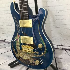 <span class=keywords><strong>Guitarra</strong></span> Eléctrica Estilo <span class=keywords><strong>PRS</strong></span> de Alta Calidad con Cuerpo y Mástil de Caoba, Acabado Brillante con Trémolo, 39 Pulgadas, para Bandas Profesionales y Espectáculos - Product Image 2