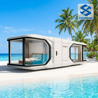 Haute qualité Durable préfabriqué conteneur maison Portable modulaire en acier espace Capsule pour Villa boutique salle de bain Camping hôtel usage domestique