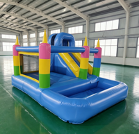 Nouveau Château Gonflable Combiné 2026 avec Toboggan Aquatique et Piscine, Idéal pour les Événements Commerciaux en Jardin
