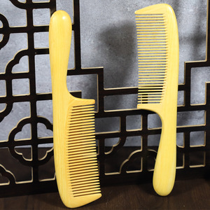 Boxwood <b>Comb</b> Long Hair <b>Wide</b> Teeth Round Handle Handmade Wooden Massage <b>Comb</b> For Women - Product Image 4