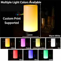 Sous-verre LED coloré lumineux en plastique, alimenté par piles, à changement de couleur, avec interrupteur à une touche, pour ambiance bar, KTV, maison, motifs variés