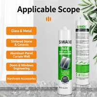 Scellant silicone acétique transparent 568, écologique, résistant à la moisissure, imperméable, haute adhérence, colle pour verre, pour portes en alliage d'aluminium