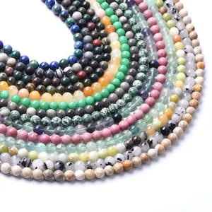 Natural Semi-Precious Gemstone Pearl Healing Natural Stone Round High Grade Loose Gemstone Beads string for Jewelry Making