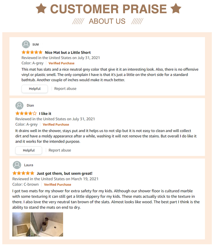 Upscale Eco-friendly PVC spa shower mat for bath(图8)