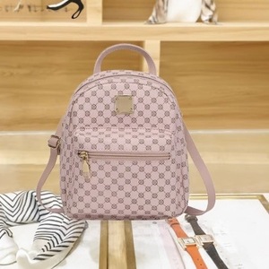 Printed Pink Women's <strong>Leather</strong> Waterproof Custom Logo <strong>Backpacks</strong> Shoulder Bag - Product Image 3