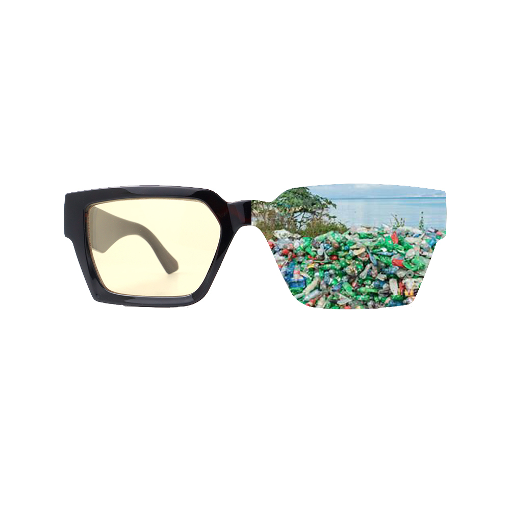 2024 Recycled Bottle Plastic TR90 Frame Ocean Waste Sunglasses display picture 1