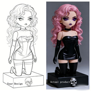 Muñeco <span class=keywords><strong>de</strong></span> Acción Personalizado <span class=keywords><strong>de</strong></span> PVC, Colección Anime Nitroplus, Personajes Impresos en 3D para Fines Decorativos, en Caja - Product Image 5