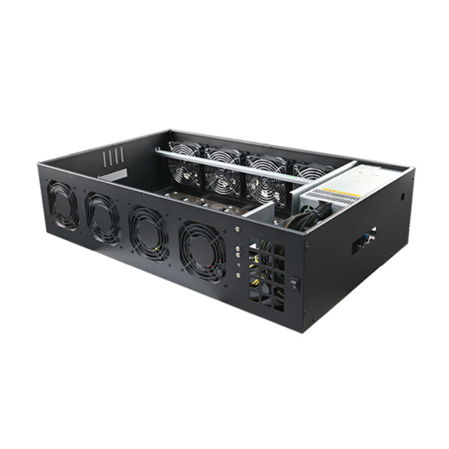 Sheet Metal Fabrication Silent Server case Using at Home Open air Frame case with Silent Cooling Fans case 8 Gpu