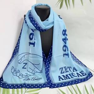 Sciarpa in Chiffon Personalizzata Azzurra Zeta Amicae ZA Zeta Friend 1948 con Stampa a Sublimazione - Product Image 6