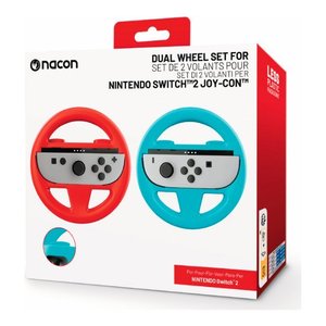 Volante simulador de conducción SWITCH 2 Dual Wheel Set para Joy Con 2 Azul y Rojo SWITCHNEWDUALWHEEL - Product Image 2
