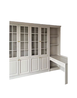 Bureau classique bibliothèque conjointe bibliothèque d'étude intégrée en bois massif composite