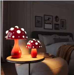 Luminária de mesa LED de luxo cogumelo ambiente criativo de Natal para decoração de casa 2024