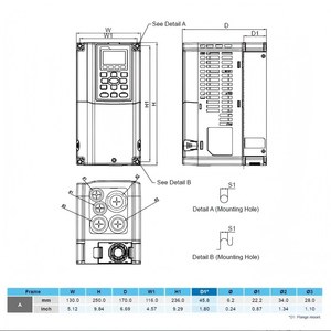 VFD055CP43B-21 5.5KW 7.5HP 13A 460VAC 3เฟส VFD ความถี่ CP2000ซีรีส์ - Product Image 1