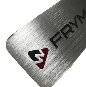 Custom <strong>Nameplate</strong> <strong>Maker</strong> Engraved logo Brushed Metal Name Plate Anodized Aluminum <strong>Nameplate</strong> with High Glossy CNC Cut Edges - Product Image 3