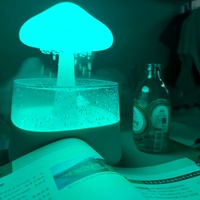 Offre d'usine : Diffuseur d'arômes à huile parfumée, humidificateur commercial effet bois Nuage de pluie avec fonction goutte d'eau et veilleuse 7 couleurs